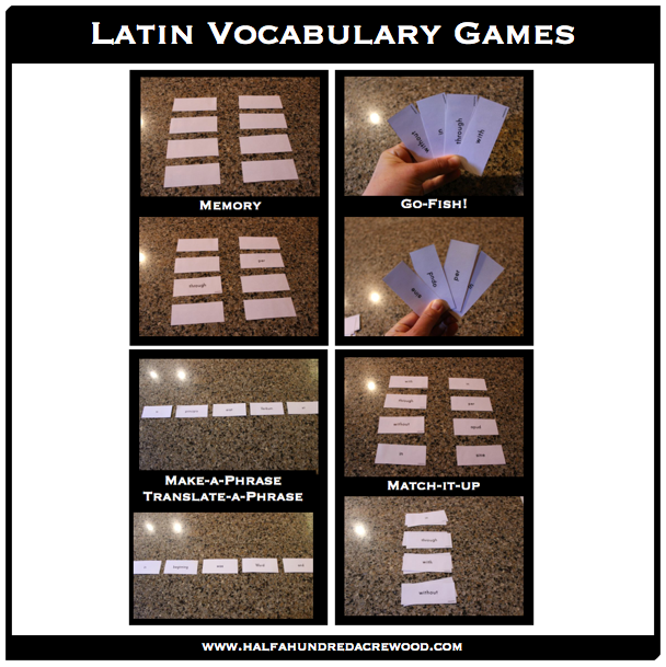 John 1 Latin Flashcards & Games Half a Hundred Acre Wood