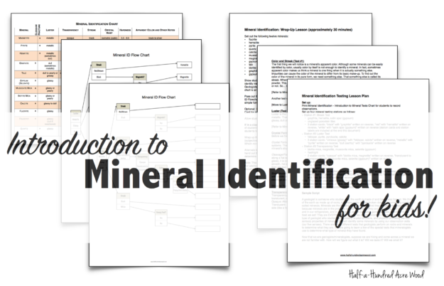 Identifying Minerals Chart