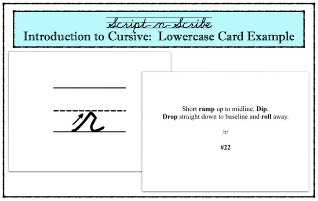 Cursive Letters Example Card