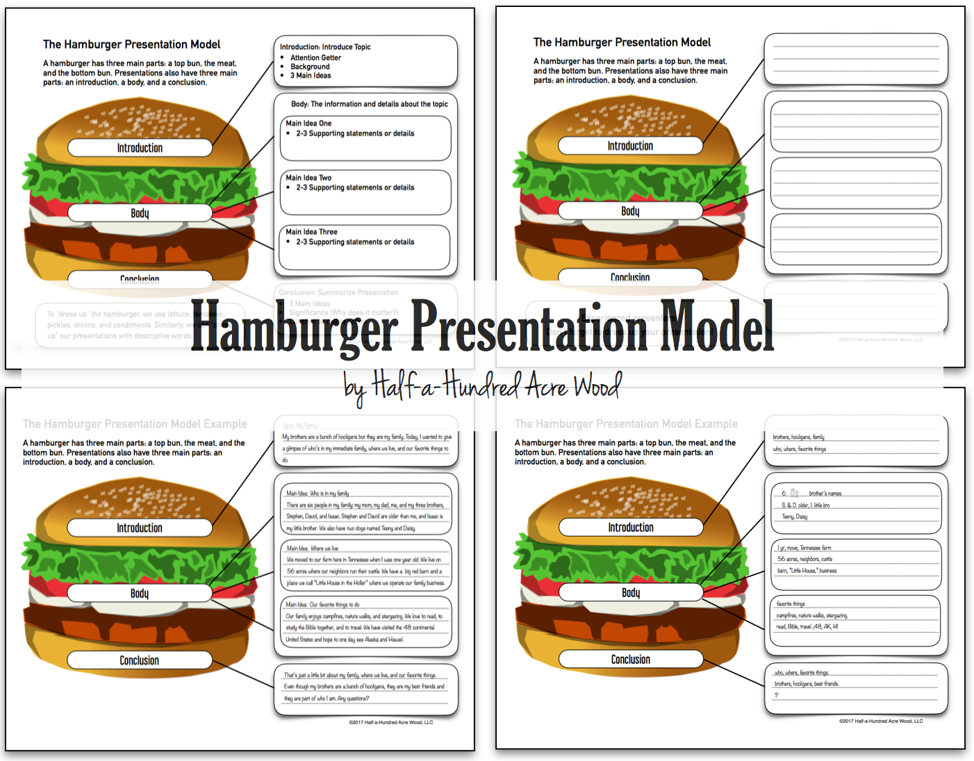 the hamburger essay model