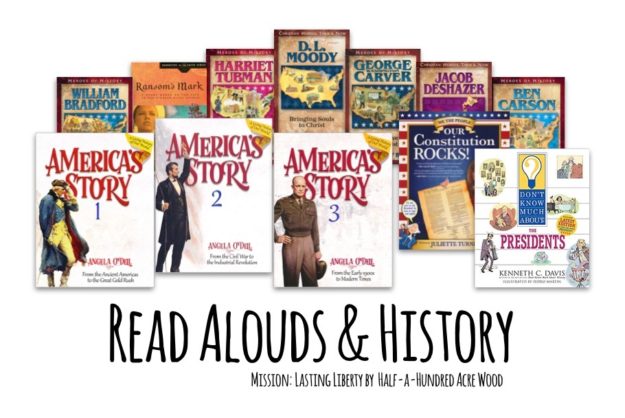 Read alouds & history for a one-year American history curriculum