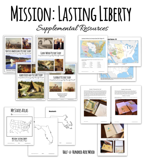 one-year American history curriculum supplemental resources